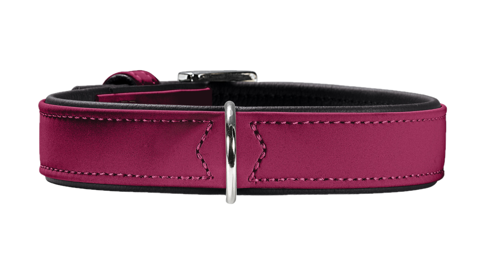 Hunter - Koiran panta Softie tekonahka vadelmamusta/musta XS-S 40cm - Koirat - Kaulapannat