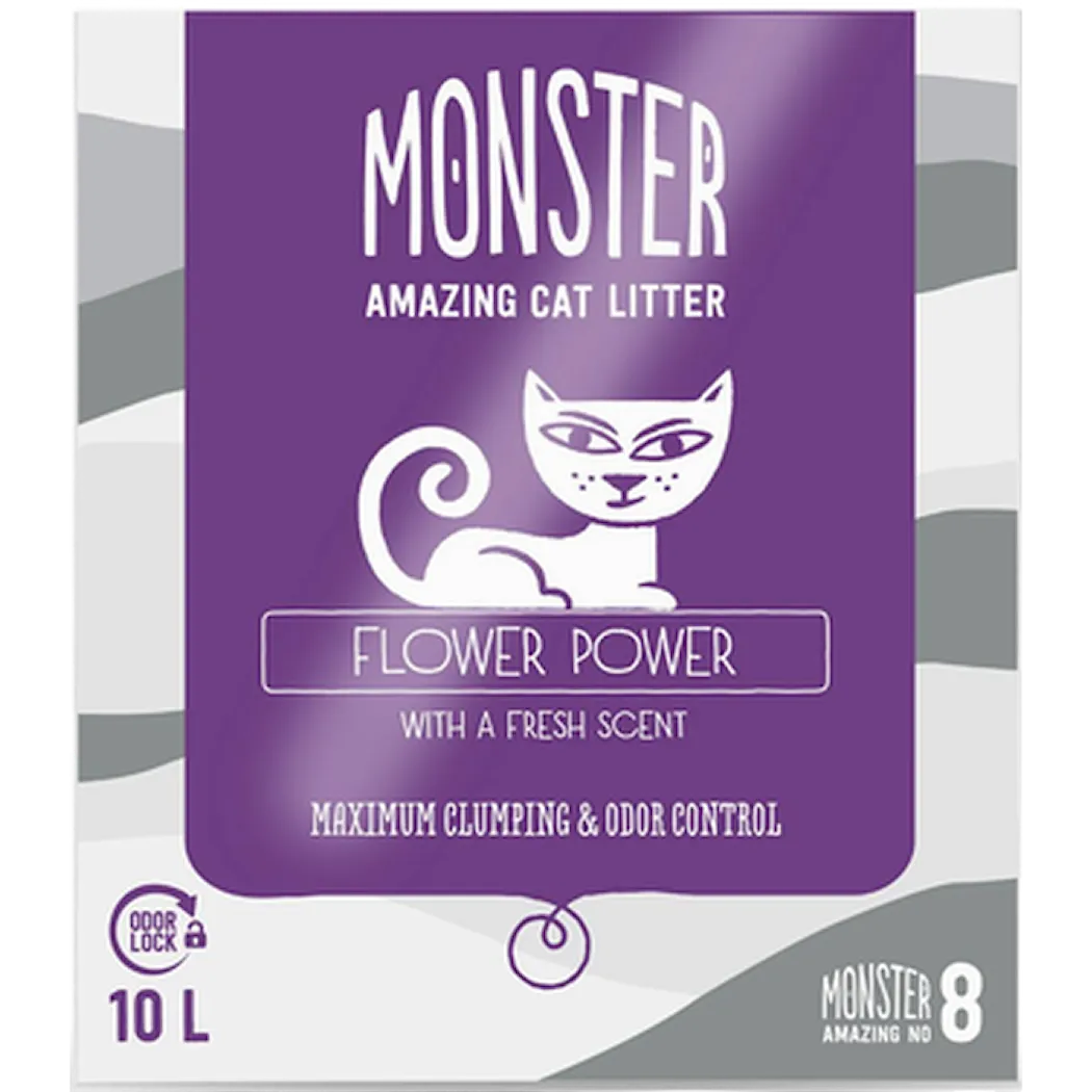 Monster Kattsand Flower Power Purple 10 L