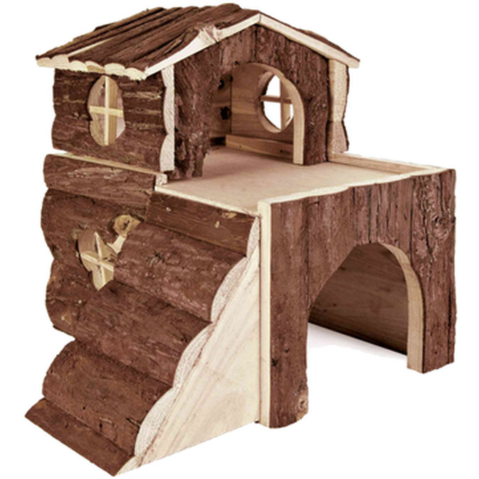 Trixie - Natural Living Bjork House natural wood Brown 31 x 28 x 29 cm - Smådjur - ZOO.se