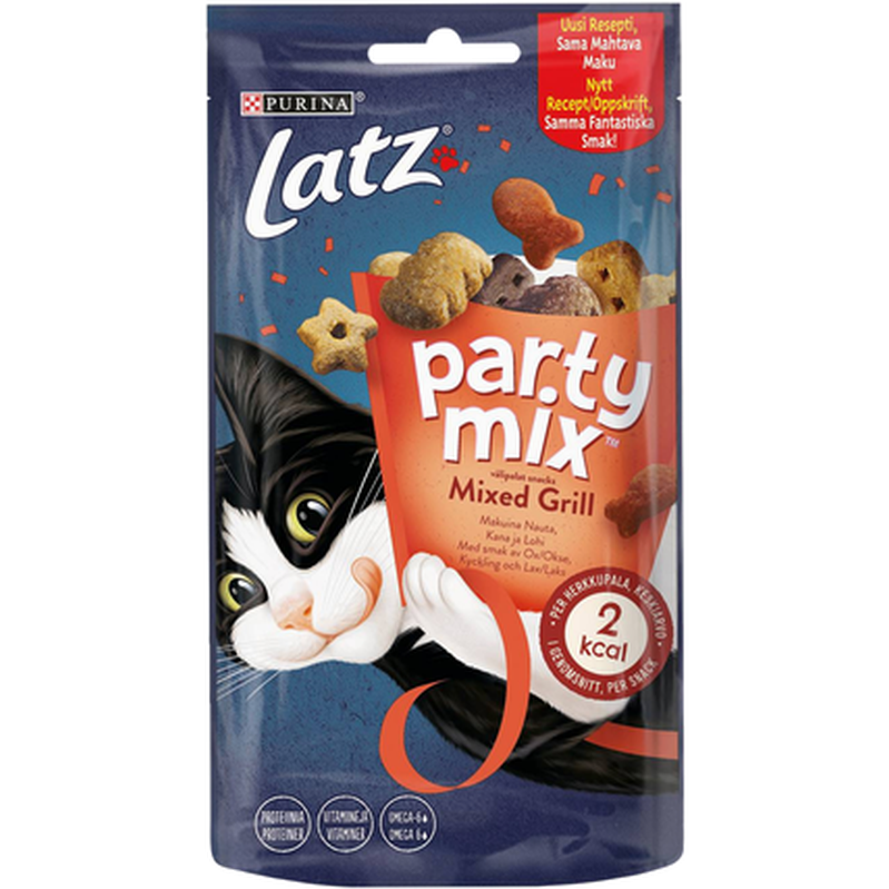 Purina Latz - Latz Party Mixed Grill 60 g x 8 stk. - Katt - Kattegodteri & kattegress - Belønningsgodbiter katt - ZOO.no