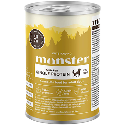 Preview of Monster Pet Food Dog Adult Single Chicken Burk 400 g