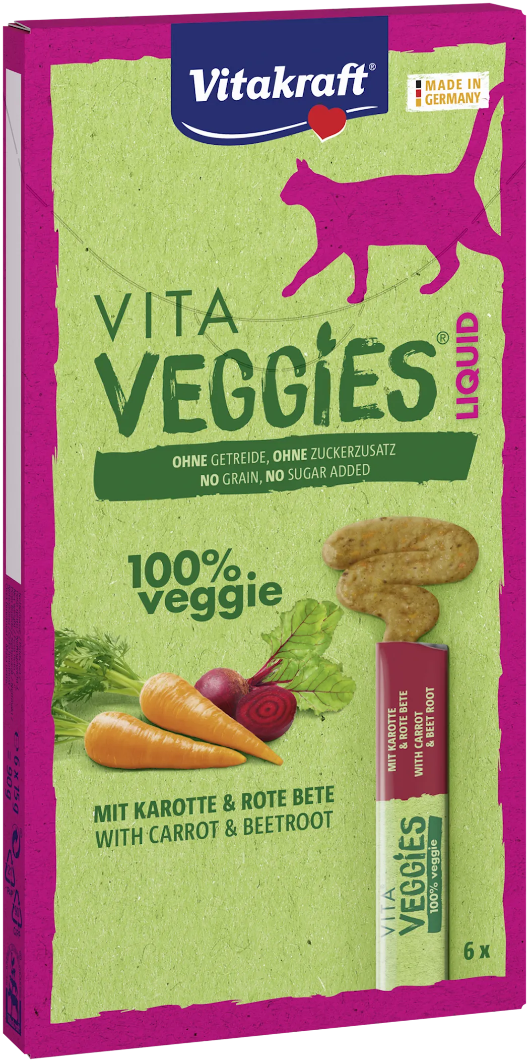 Vita Veggies cat Liquid Carrot,6x15g
