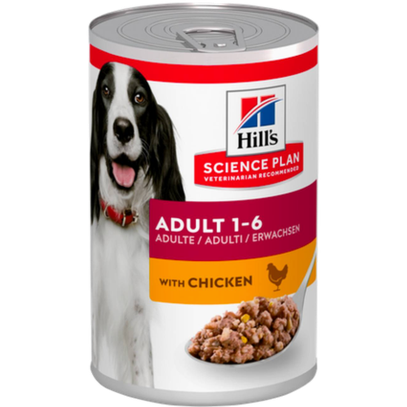 Adult Savory Chicken Canned - Wet Dog Food 370 g x 12 - Hund - Hundefôr & hundemat - Våtfôr & våtmat - Hills Science Plan