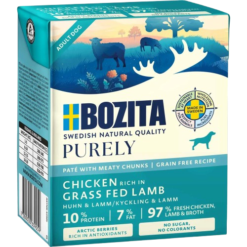 Bozita Hund - Purely Paté Lamb 370 g - Hund - Hundefôr & hundemat - Våtfôr & våtmat - ZOO.no