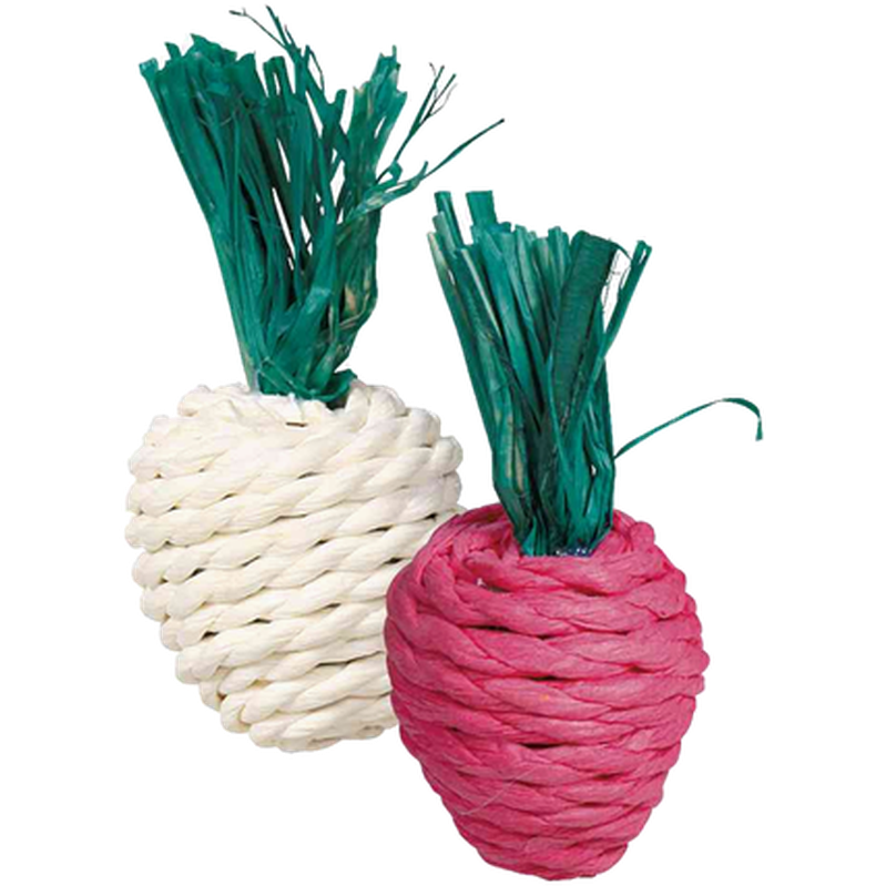 Set of Straw Toys Radishes Green 8 cm
