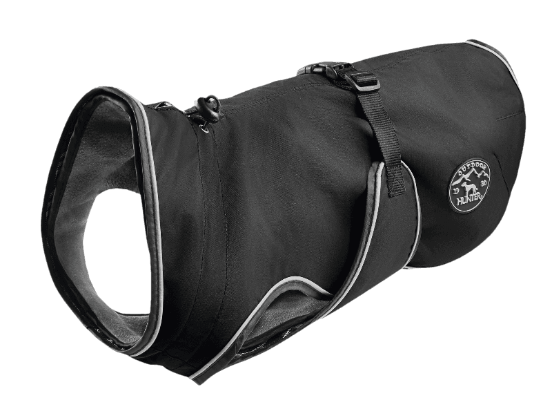 Dog Coat Uppsala 2in1 Detachable Lining Black 35 cm