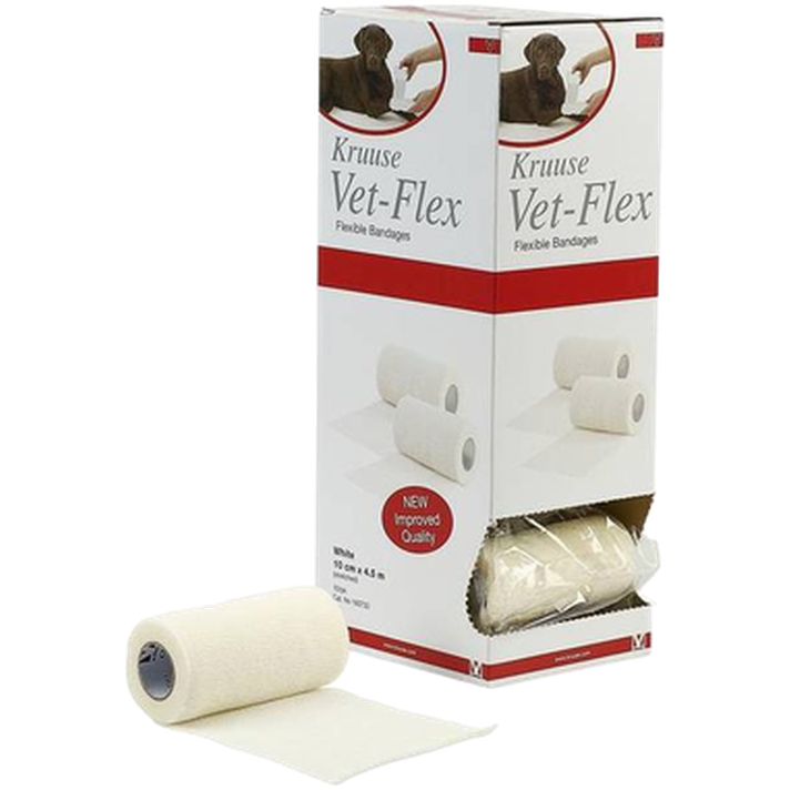 Kruuse - Vet-Flex Elast Binda Självhäftande 5cm*4,5m Vit - Hund - Hundvård & Tillskott - ZOO.se