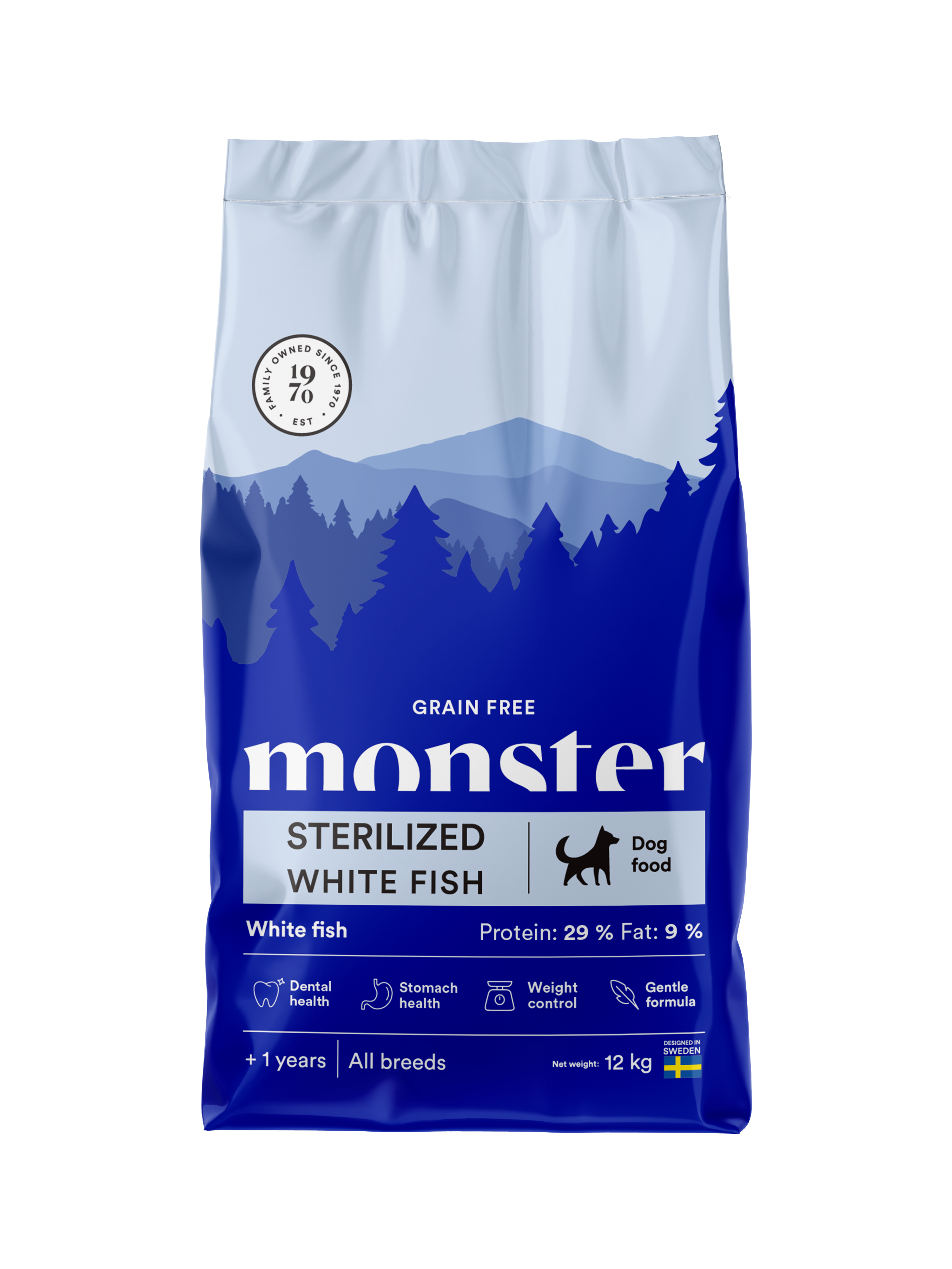Monster Pet Food - Grain Free Sterilized White Fish 12 kg - Hund - Hundmat & hundfoder - ZOO.se