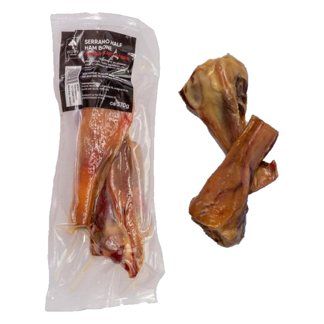 Serrano Half Ham Bone 2Pk - Hund - Hundgodis - Naturligt hundgodis - WOVV - ZOO.se