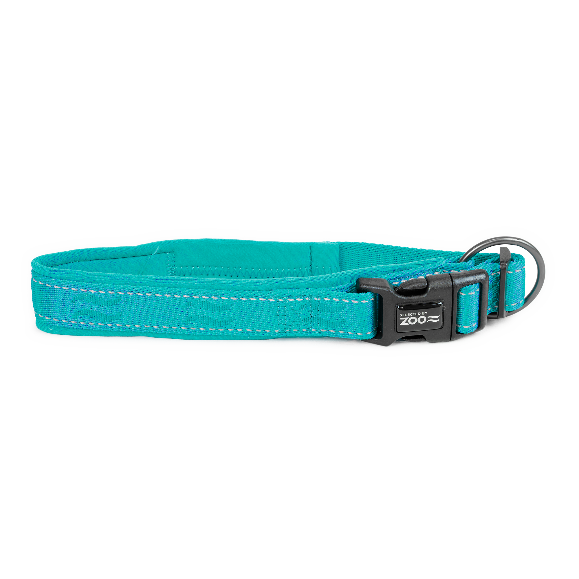 Hundhalsband Rufus vadderat ställbart 25 mm x 4050 cm Turkos
