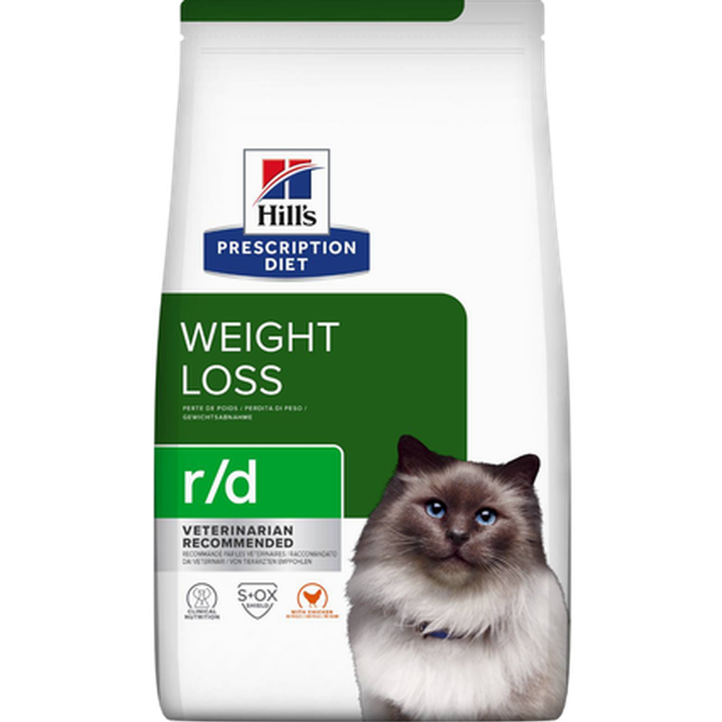 Hill's Prescription Diet Feline - r/d Weight Loss Chicken - Dry Cat Food 1,5 kg - Katt - Kattfoder & kattmat - ZOO.se