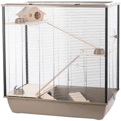 Rodent Dwelling Natural Fargo Mocha/Zink - Cage With Accessories