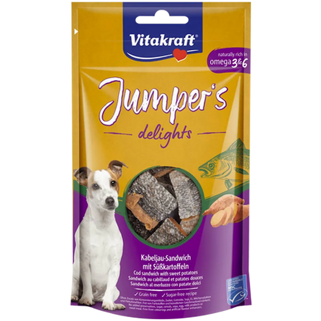 Dog Jumpers Delights Fish Sandwich Yellow 80 g