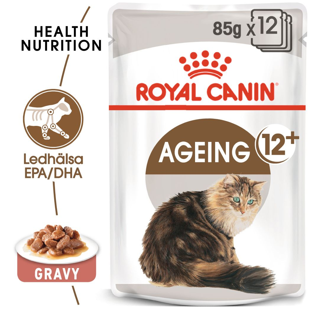 Ageing 12+ Gravy Våtfoder för Senior katt 12x85g
