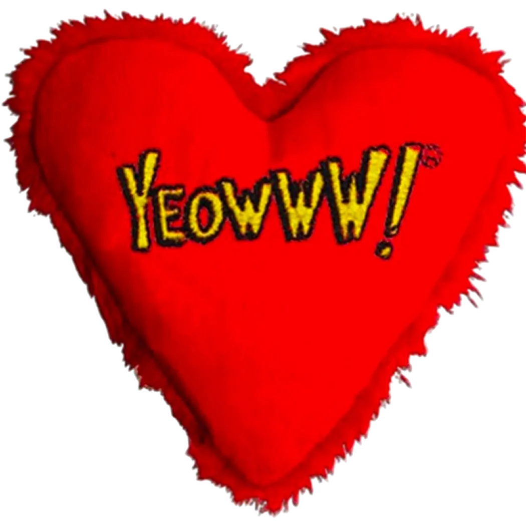 Yeowww! Catnip katteleketøy Hjerteattakk rød 11 cm