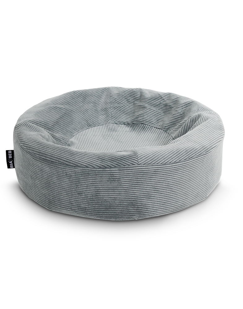 BiaBed - Biabädd Överdrag Rund Rib Grå Nr 0 - Ø 50 x 50 cm - Hund - Hundbäddar & Dynor - ZOO.se