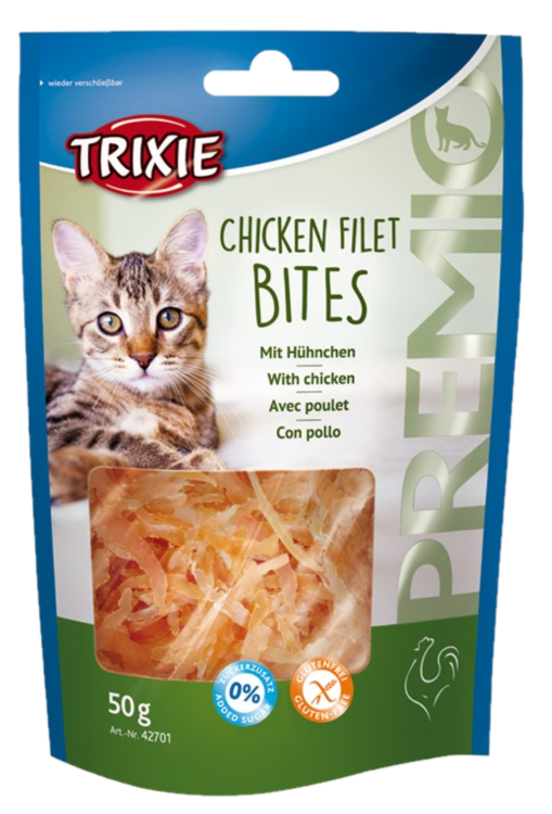 Trixie - Premio Chicken Filet Bites 50 g - Katt - Kattgodis & Kattgräs - ZOO.se