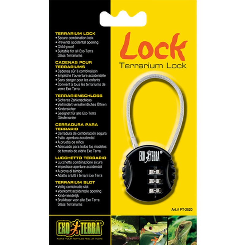 Terrarium Lock - Secure Combination Lock Black One Size - Reptil - Terrarium - Tillbehör till terrarium - Exoterra - ZOO.se