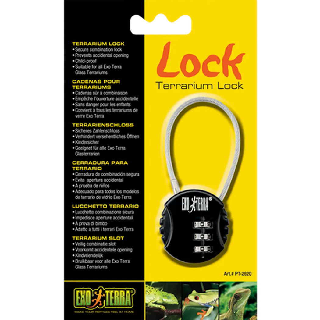 Exoterra Terrarium Lock - Secure Combination Lock Black One Size