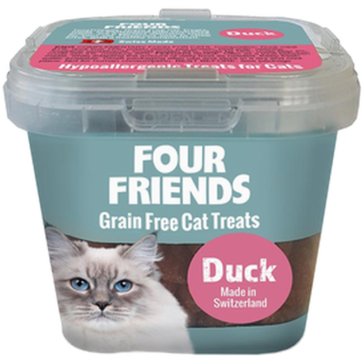 FourFriends - Kornfri kattegodbit med and 100 g - Katt - Kattegodteri & kattegress - ZOO.no