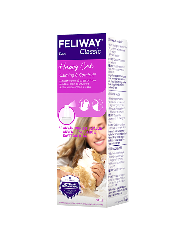 Feliway - Classic Spray Pheromone 60 ml - Katt - Kattvård & Tillskott - Feromoner för katt - ZOO.se