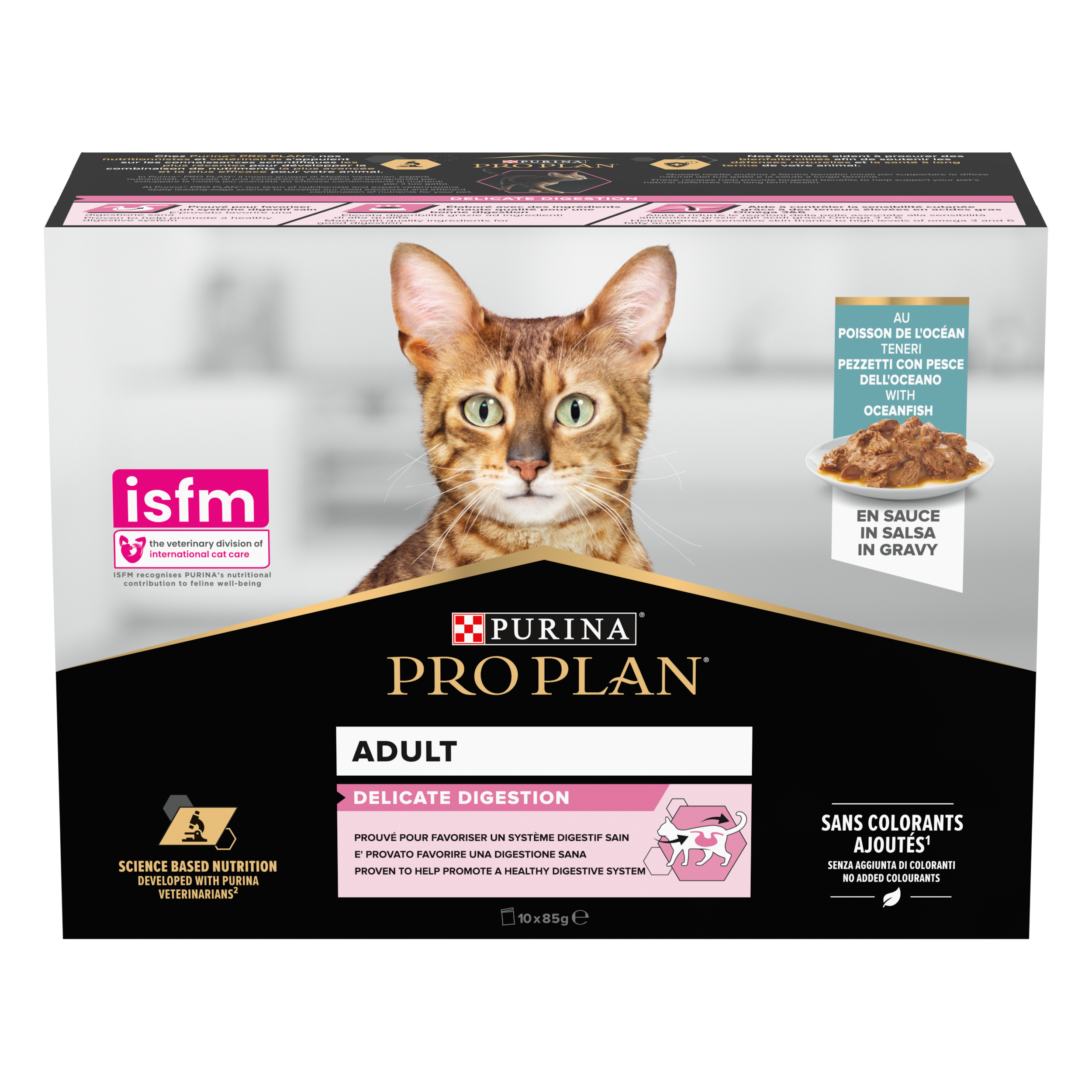 Cat Wet Delicate Digestion with Ocean Fish in Gravy 85 g x 40 st - Katt - Kattfoder & kattmat - Blötmat & våtfoder till katt - Purina Pro Plan - ZOO.se