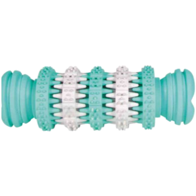 Trixie - Denta Fun Mintfresh Bone - Natural Rubber Green 11,5 cm - Hund - ZOO.se