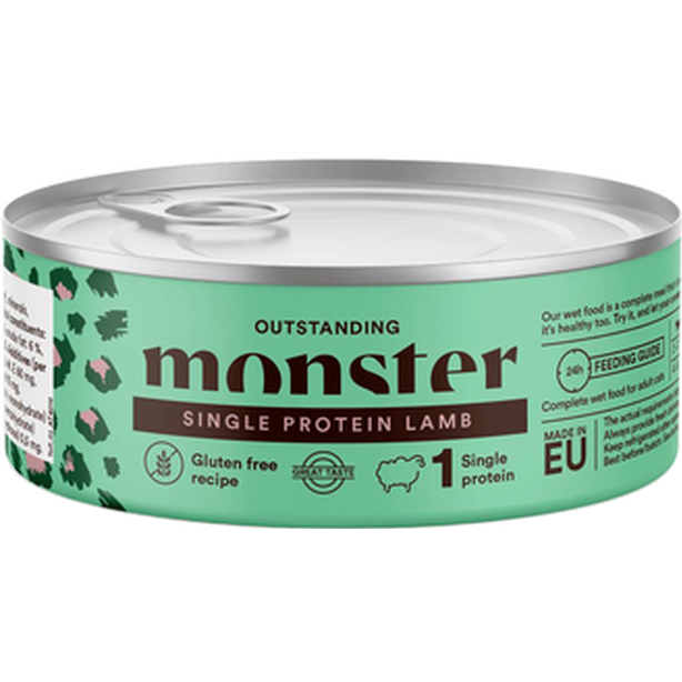 Monster Pet Food - Cat Adult Single Lamb Burk 100 g x 12 - Katt - Kattfoder & kattmat - ZOO.se
