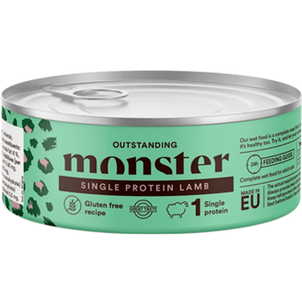 Monster Pet Food Cat Adult Single Lamb Purkki
