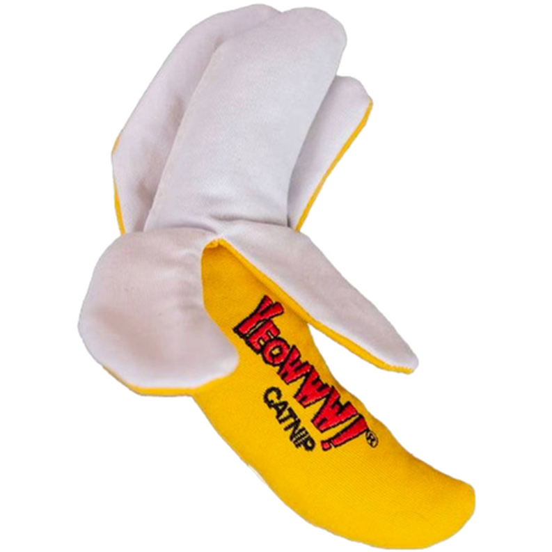 Yeowww! - Catnip Cat Toy Peeled Banana Yellow 17cm - Katt - Kattleksaker - ZOO.se