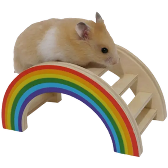 Small Animal Rainbow Play Bridge Yellow 14,5 cm
