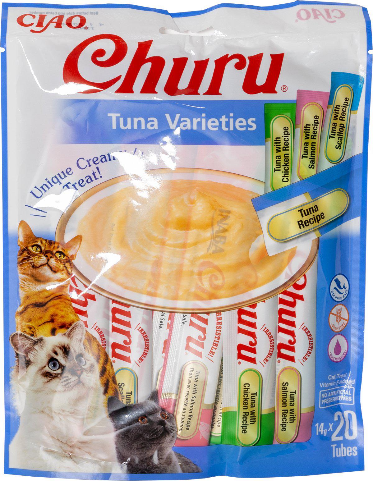 Churu - Tuna Varieties 20-pack - Katt - Kattfoder & kattmat - Blötmat & våtfoder till katt - ZOO.se