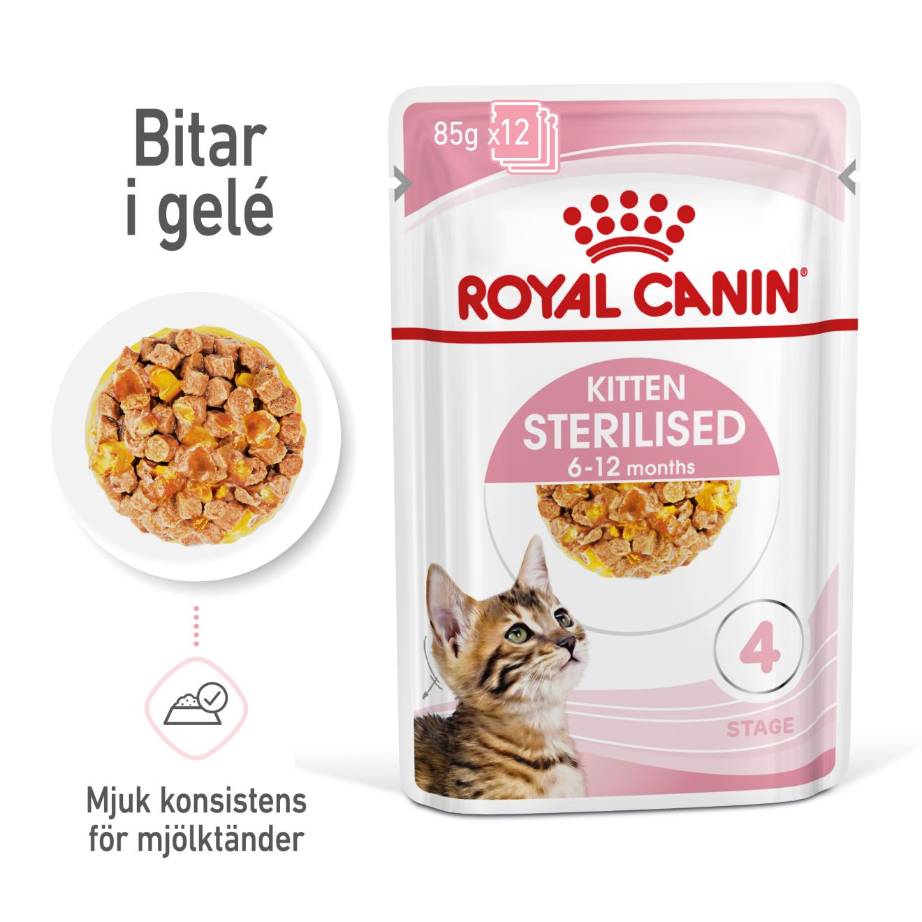 Kitten Sterilised Jelly Våtfoder för kattunge 85 g x 12 st