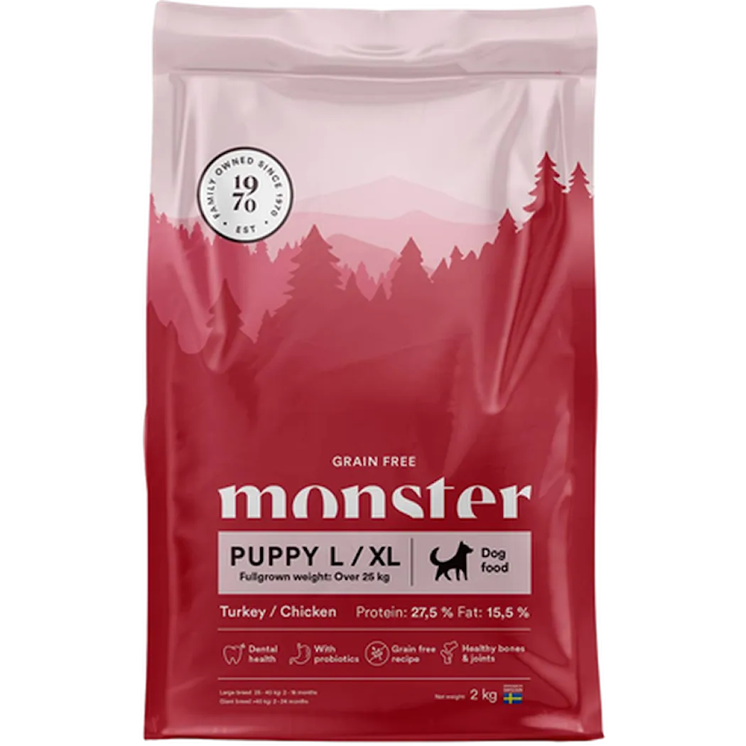 Monster Pet Food Dog Original Grain Free Puppy L/XL Turkey & Chicken