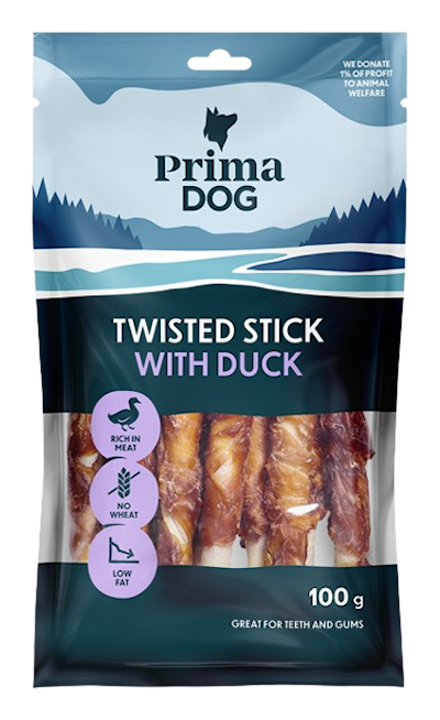 Preview of Prima Dog Twisted Stick Duck 45st 400 g