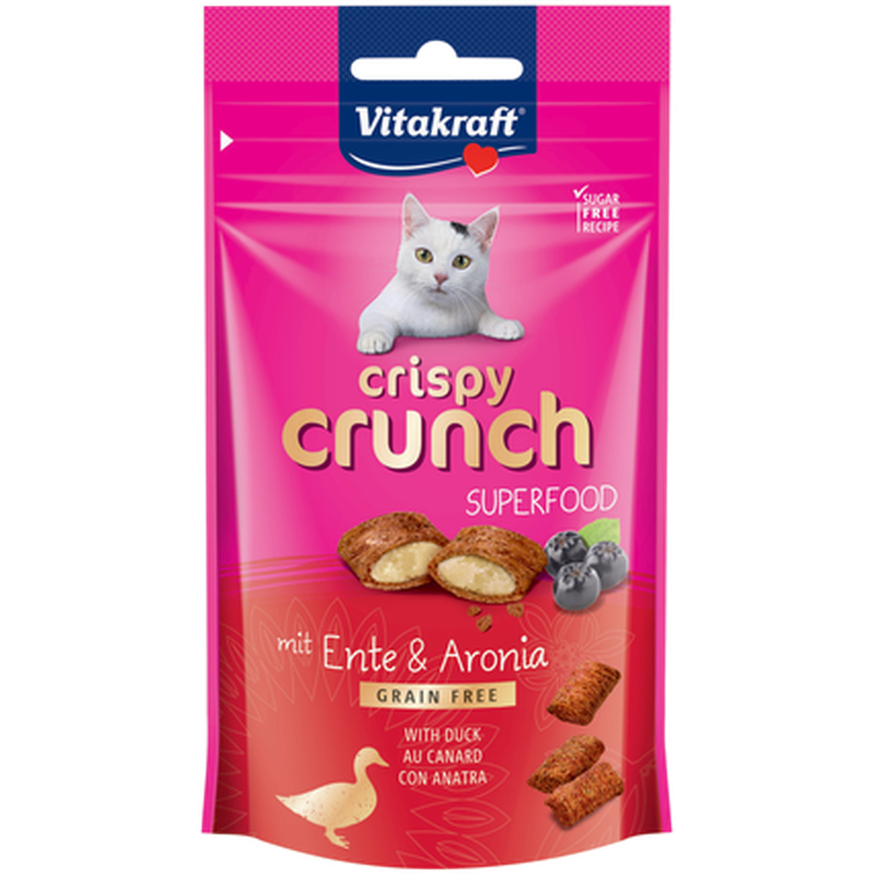 Crispy Crunch Superfood Duck & Berry 60 g x 8st - Katt - Kattgodis & Kattgräs - Belöningsgodis för katt - Vitakraft - ZOO.se