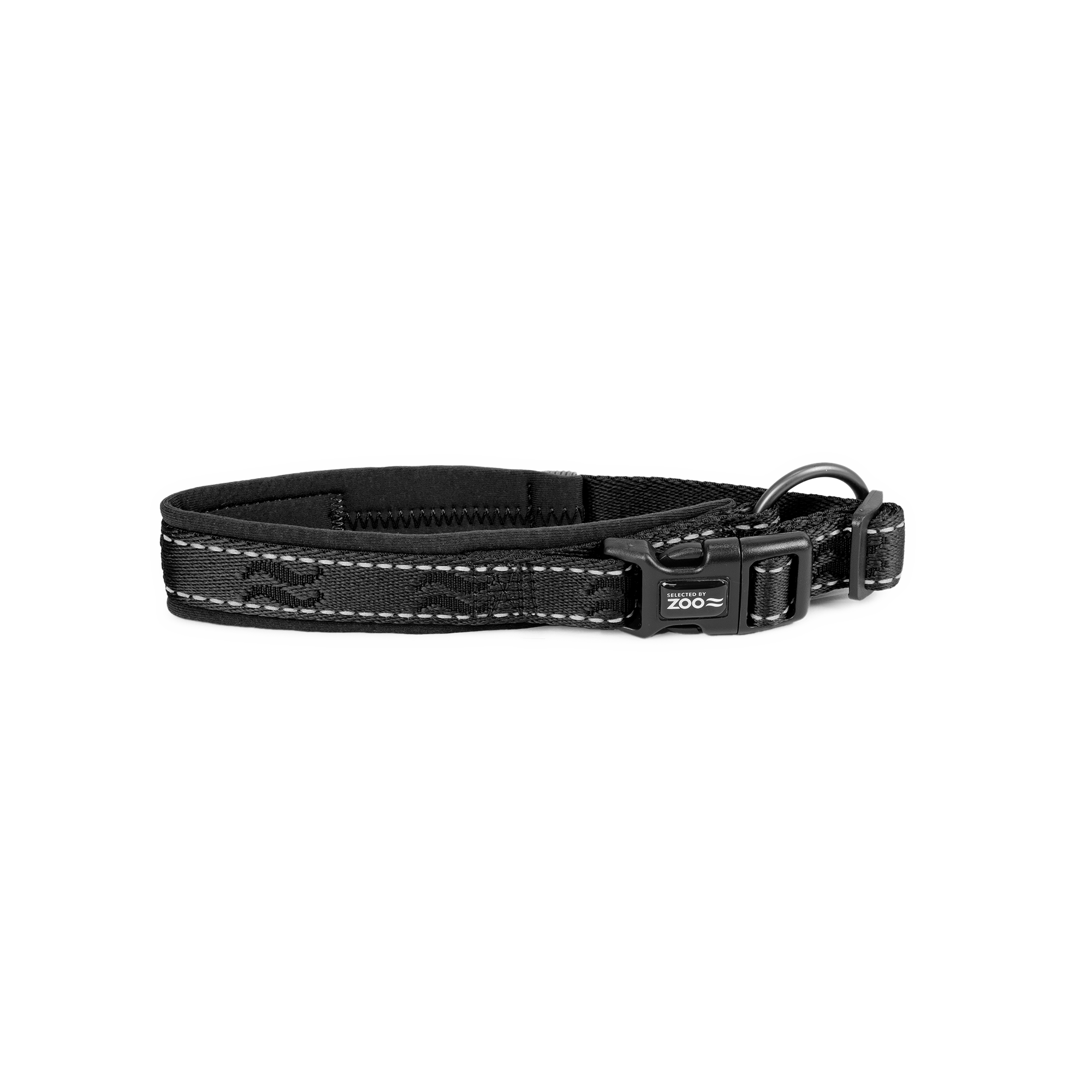 Selected by ZOO - Hundhalsband Rufus vadderat ställbart 20 mm x 30-40 cm Svart - Hund - ZOO.se