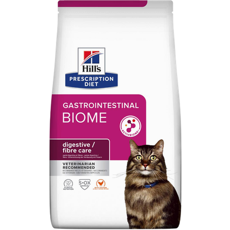 Hill's Prescription Diet Feline - Gastrointestinal Biome Digestive/Fibre Care Chicken - Dry Cat Food 3 kg - Katt - Kattefôr & kattemat - Veterinærfôr for katt - ZOO.no