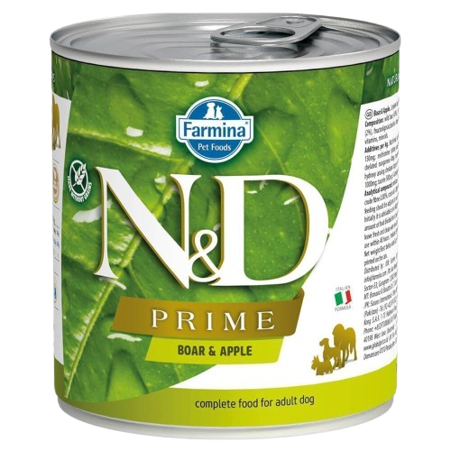 Farmina - N&D Dog Prime Boar & Apple Våtfôr Til Hund 285 g - Hund - Hundefôr & hundemat - Våtfôr & våtmat - ZOO.no