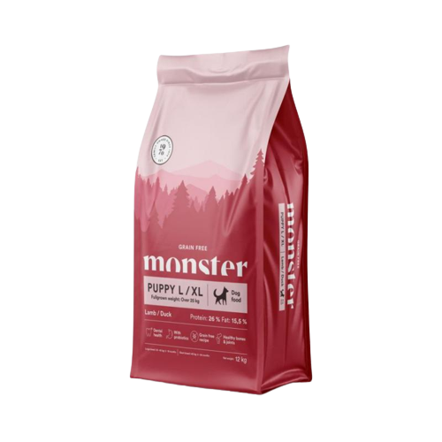 Monster Pet Food - Dog Grain Free Puppy L/XL Lamb/Duck Red 12 kg - Koirat - Koiranruoka - Kuivaruoka