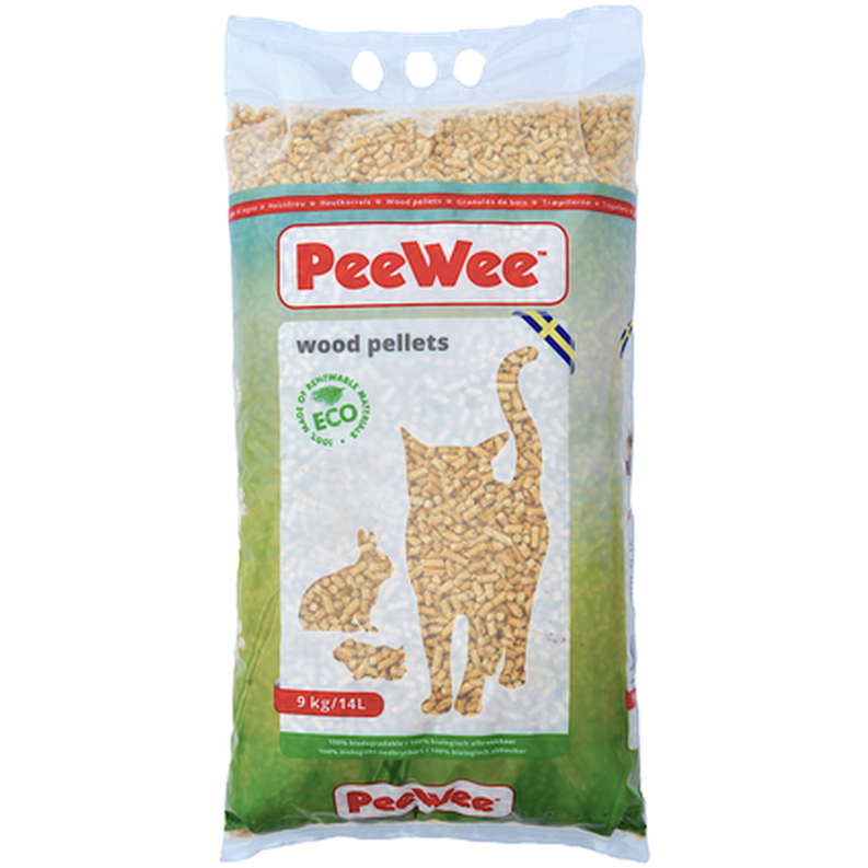 PeeWee Wood Pellets kattströ - 9 kg