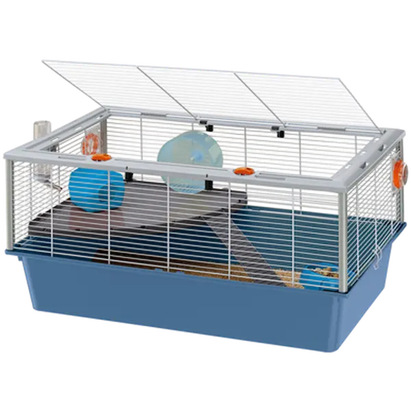 Criceti - Hamsterbur med åpningsbart tak Blå 78 x 48 x 39 cm