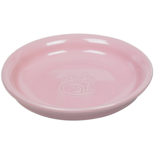 Nobby Ceramic Cat Milk Dish Pink 14 x 2 cm