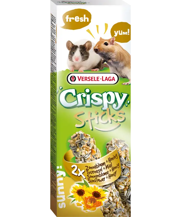 CrispySticks ørkenrotte-mus solsikke/honning 2-pk.