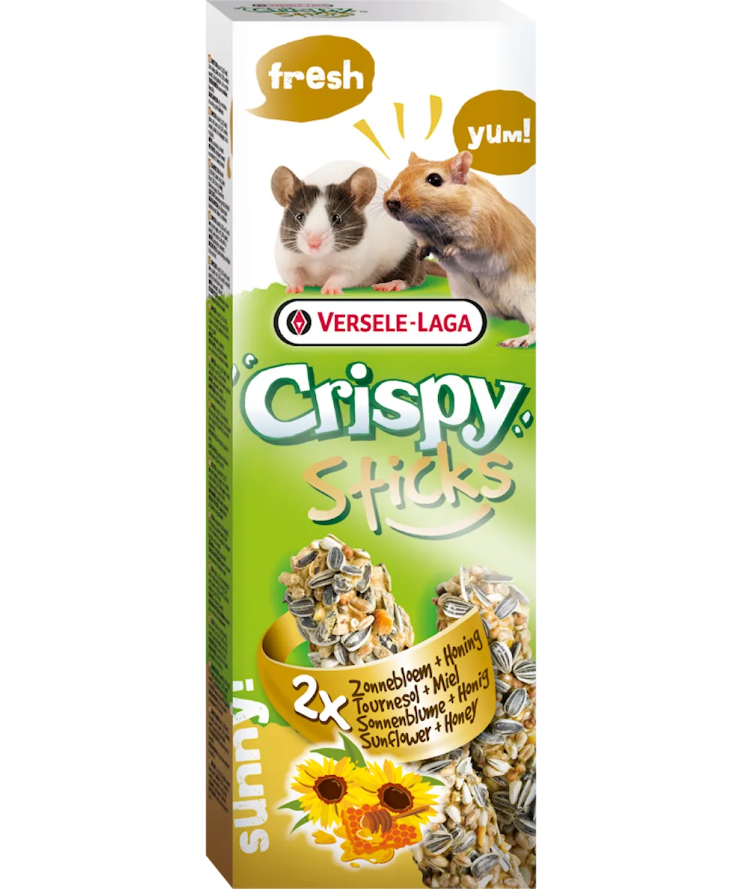 Versele-Laga CrispySticks ørkenrotte-mus solsikke/honning 2-pk.
