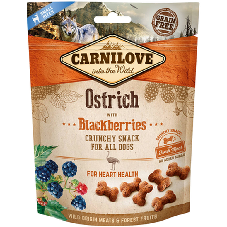 Carnilove - Knasende snacks for hund med struts og bær 200 g - Hund - Hundegodbiter & tyggebein - Naturlige godbiter for hund - ZOO.no