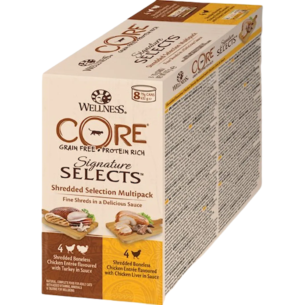CORE Petfood Signature Selects Shredded Selection Multipack 8 x 79 g