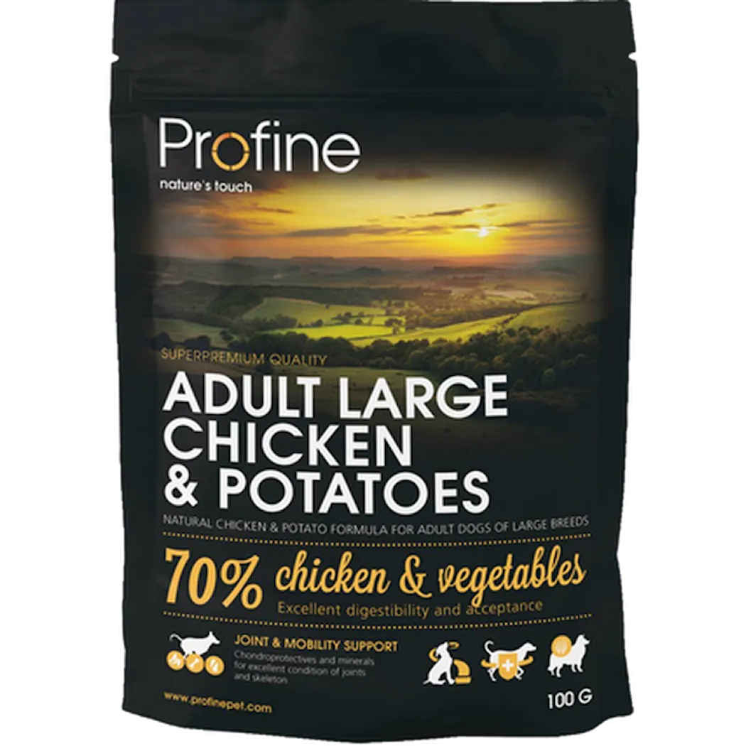 Profine Dog Dry Food Adult Large Chicken & Potatoes Black 15 kg