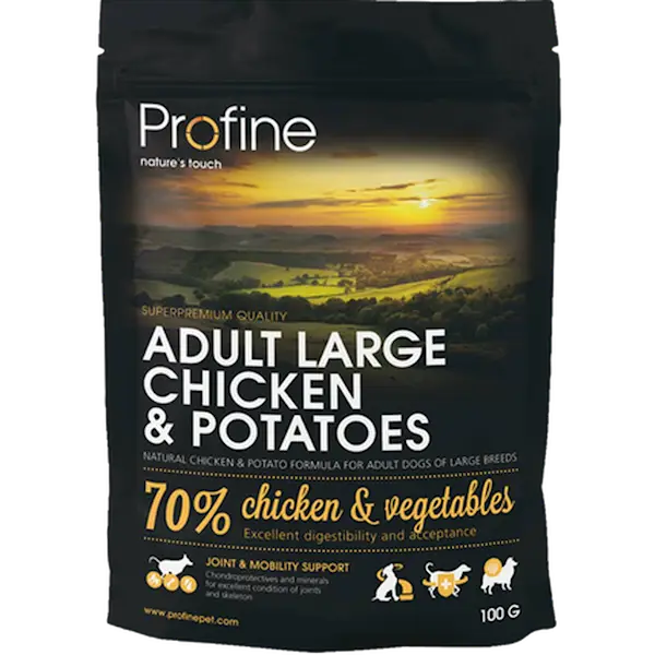Dog Dry Food Adult Large Chicken & Potatoes Black 15 kg