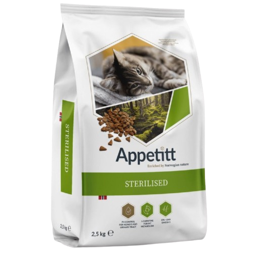 APPETITT - Cat Sterilised 10 kg - Katt - Kattfoder & kattmat - Torrfoder till katt - ZOO.se